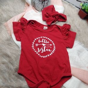Boutique | 2pc headband & bodysuit onesie little